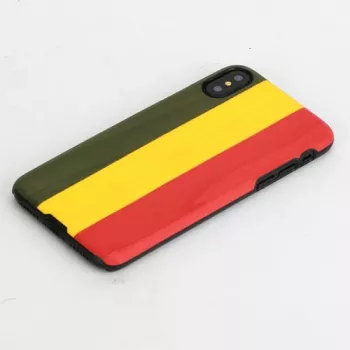 Smartphonehoesje man and wood voor iPhone X/XS – Reggae zwart, beschermende hardcase achterkant