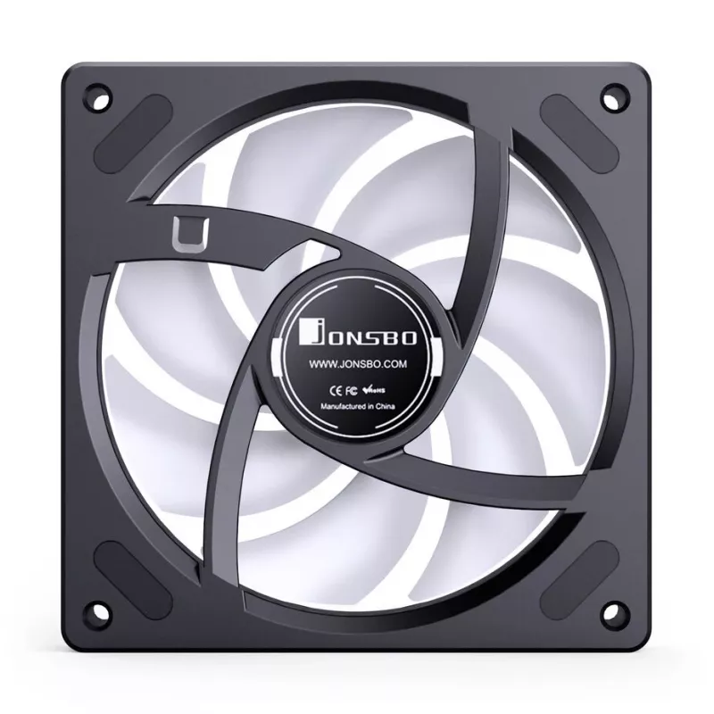 120mm PWM ARGB behuizingsventilator Jonsbo ZB-120 Reverse Blade, zwart
