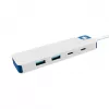 USB-C-hub HYPER HyperDrive Flex HD5200BUGL — 4 aansluitingen, blauw