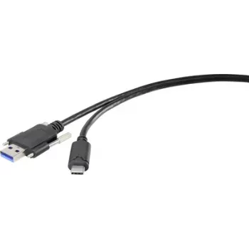 Renkforce RF-3386040 kabeladapter USB 3.2 Type-A USB-C zwart (RF-3386040)