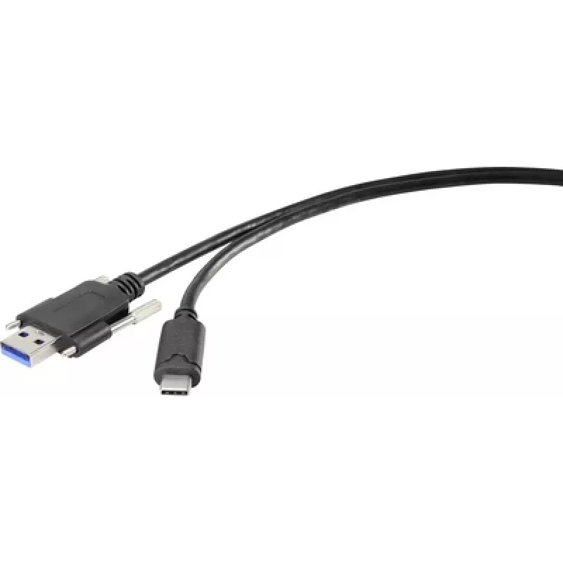 Renkforce RF-3386040 kabeladapter USB 3.2 Type-A USB-C zwart (RF-3386040)