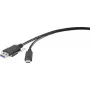 Renkforce RF-3386040 kabeladapter USB 3.2 Type-A USB-C zwart (RF-3386040)