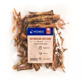 Kauwartikel PETMEX kippenpoot 500 g — natuurlijk kippenkauwartikel voor volwassen honden, 500 g