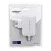 Qoltec 51039 65 W USB-C PD-voedingsadapter, 5–20,3 V, 2–3,25 A, ingebouwde USB-C-kabel, wit