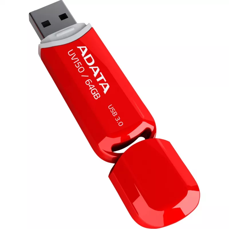 USB-stick ADATA DashDrive UV150 64 GB, USB Type-A 3.2 Gen 1, rood, kapdesign