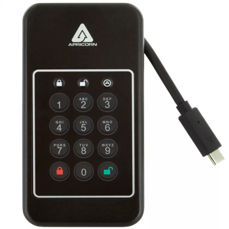 Apricorn Aegis NVX - SSD - 500 GB - USB 3.2 Gen 2 - TAA-conform (ANVX-500GB)
