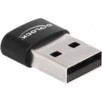 Delock - USB-adapter - USB (M) naar USB-C (W) - USB2.0 5 A - zwart (60002)