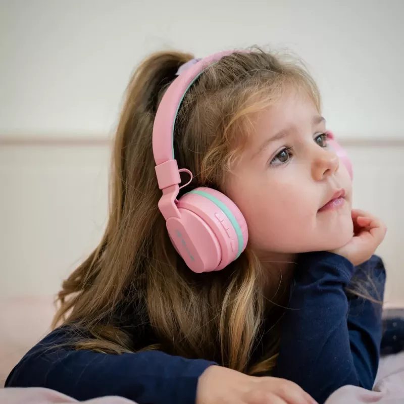 Hoofdtelefoon Tellur Buddy Bluetooth over-ear roze