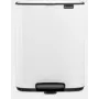 Brabantia Bo pedaalemmer 12 L rechthoekig staal wit