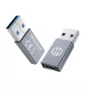 Adapter GRAUGEAR G-AD-CTA-10G USB-A naar USB-C zilver
