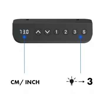 Ergo Office elektrisch in hoogte verstelbaar bureau, max. hoogte 1160 mm, max. - 80 kg, zonder zit-sta tafelblad, zwart, ER-400 B