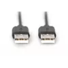 Assmann USB-verbindingskabel, type A M/M, 3,0 m, USB 2.0 compatibel, UL, zwart (AK-300100-030-S)