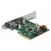 DeLOCK 90299 PCIe x4-kaart, 1x USB Type-C + 1x USB Type-A, USB 3.2 Gen 2 (10 Gbps)