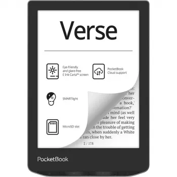 PocketBook Verse - 15,2 cm (6 inch) - E Ink Carta - 758 x 1024 pixels - ACSM - DOCX - AZW - DjVu - PRC - AZW3 - EPUB - MOBI - RTF - EPUB DRM - FB2 - PDF - CBR - FB2.ZIP - PDF DRM - TXT