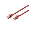 DIGITUS CAT 6 S/FTP patchkabelset DK-1644-010-R-10, 1 m, rood, 10 stuks