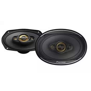 Pioneer TS-A6971F. Luidsprekertype: 4-weg, piekvermogen: 600 W, nominale belasting: 100 W. Inbouwdiepte: 20,3 cm, wooferformaat (b x h): 152,4 x 228,6