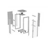 LANBERG 19 inch 32U staande serverrackkast 600×600 mm grijs met geperforeerde deuren en LCD (flat pack)