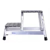 Opstapje Krause 805027, aluminium 2 treden, max. belasting 150 kg, 680 mm lengte, 41 cm hoogte