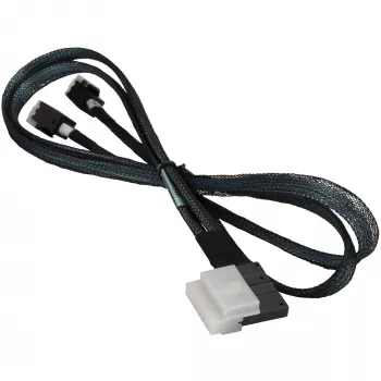 SAS-kabel Supermicro CBL-SAST-0826 Slimline SAS naar 2x MiniSAS 0,7 m zwart