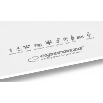 Esperanza EBS016W personenweegschaal vierkant wit elektronische personenweegschaal