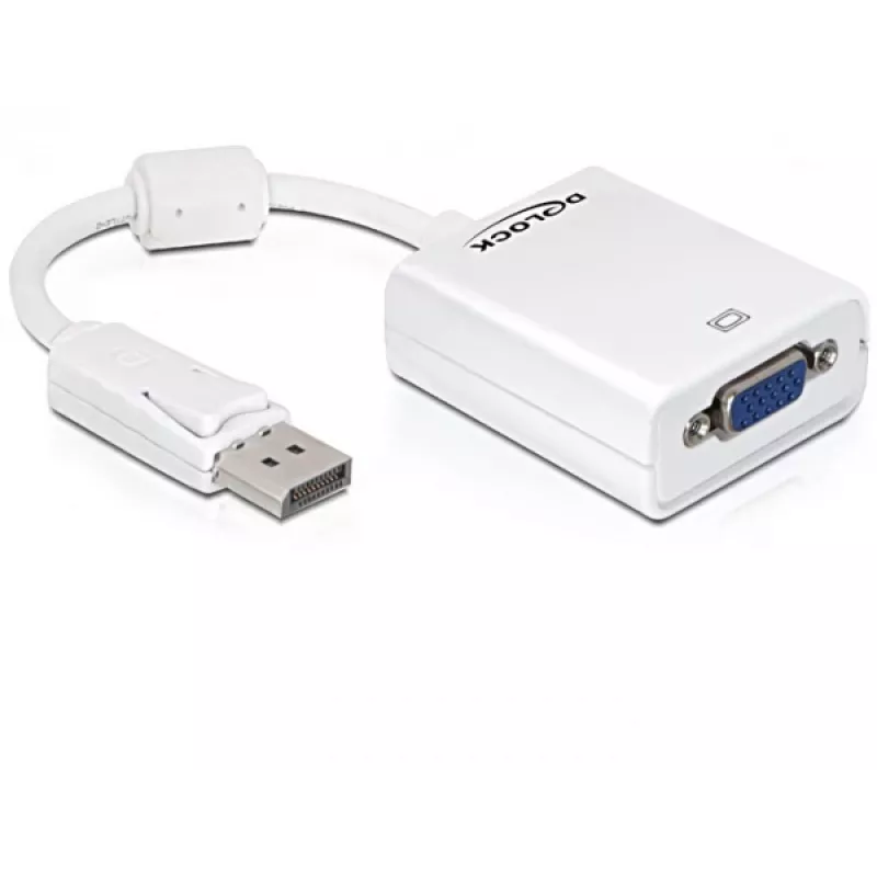 Videokabel-adapter DeLOCK 61766 0,125m VGA DisplayPort wit