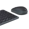 Multi-device toetsenbord- en muisset zwart grijs