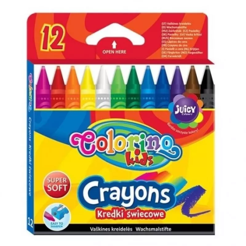 Colorino Kinder waskrijt 12 kleuren