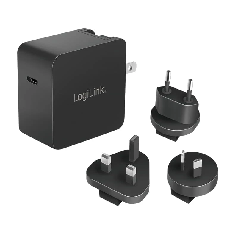 Mobiele oplader LogiLink PA0302 universeel zwart AC-snelladen