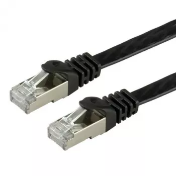 VALUE - patchkabel - RJ-45 (M) naar RJ-45 (M) - 1 m - FTP - CAT 6a - halogeenvrij, gegoten, litze, plat - zwart (21.99.0831)