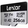 Geheugenkaart microSD 256GB C10 A2 U3 V30 205/150MB/s Silver Plus
