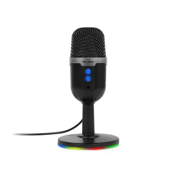 Studiomicrofoon BLOW met LED-standaard — bedraad USB 2.0, 20–16000 Hz, gevoeligheid -50 dB, 237 g