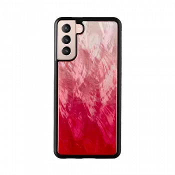 Telefoonhoesje iKins voor Samsung Galaxy S21+ — pink lake met zwarte accenten