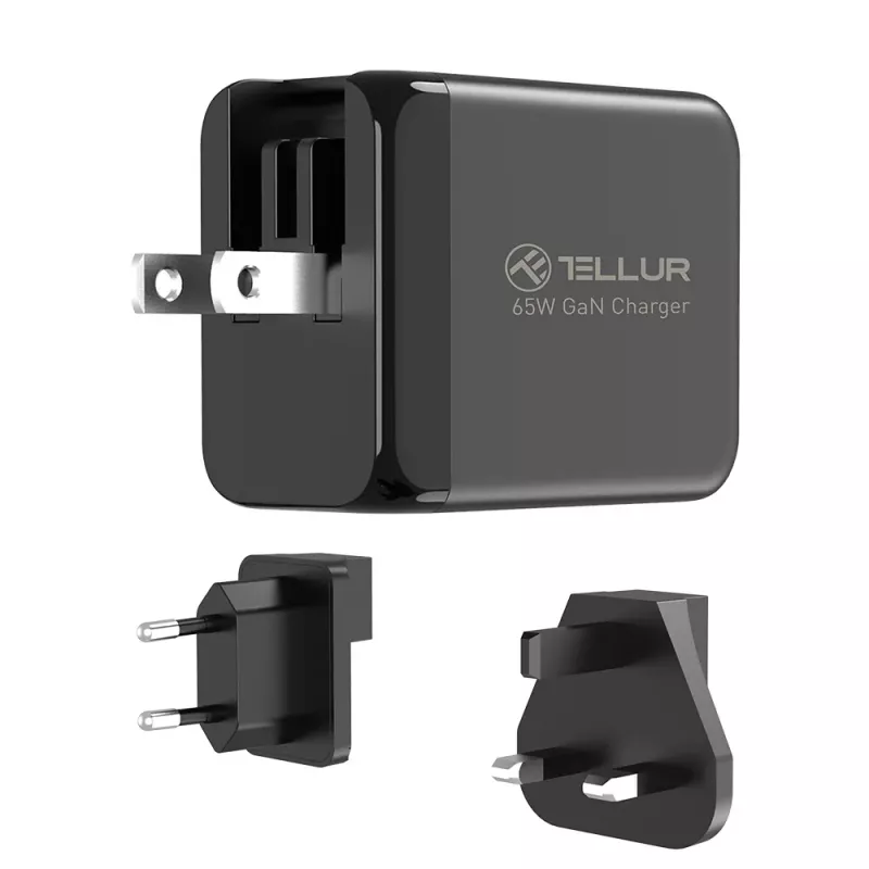 Wandlader Tellur TLL151451 65W, 3-poorts (2x USB-C, 1x USB-A)
