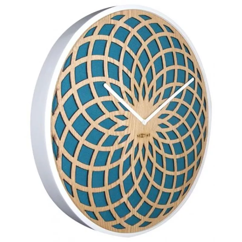 NeXtime klok 3149tq Sun Large, Ø50 cm, wand, turquoise