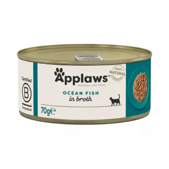 APPLAWS oceaanvis in bouillon - natvoer voor katten - 70 g