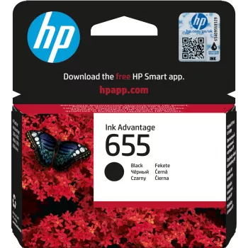 HP 655 zwart originele Ink Advantage patroon, zwart, 1 st., 550 pagina's