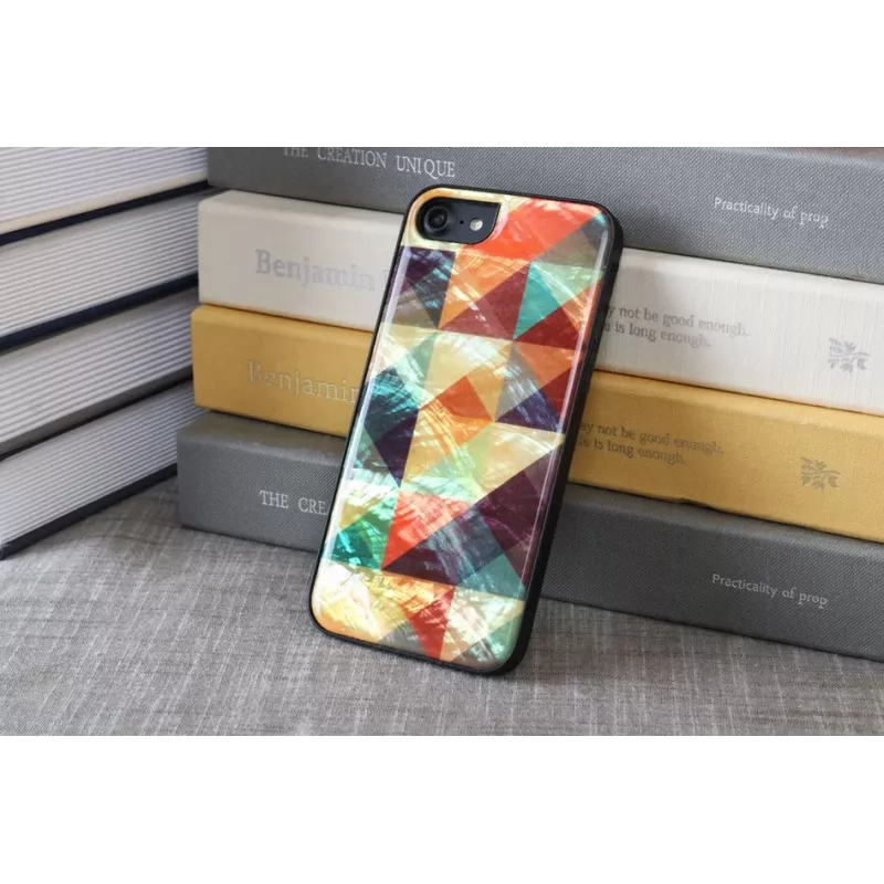 iKins hoesje voor Apple iPhone 8/7 – mozaïekpatroon, zwart