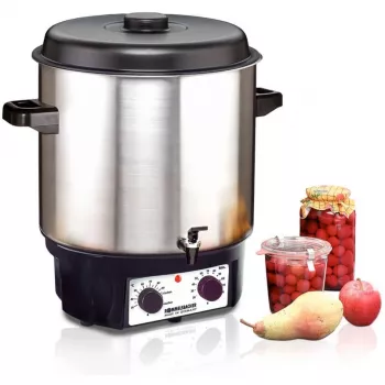 Rommelsbacher KA 2004/E glühwein- en inmakaatomaat met aftapkraan, 27 L, roestvrij staal