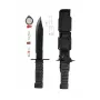 Vast survivalmes Mil-Tec Special Forces 15368000 – roestvrij staal, volledige angel, 310 mm totale lengte, 185 mm lemmet, zwart