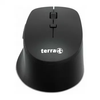 Draadloze, stille USB-muis Terra 4000 van Terra — 6 knoppen, rechtshandig, zwart