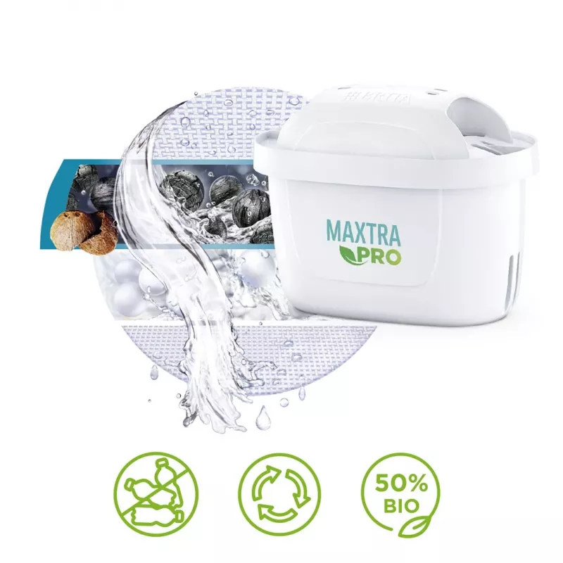 Waterfilterpatroon BRITA Maxtra+ Pure Performance, technopolymeer, 150 L capaciteit, 3 stuks