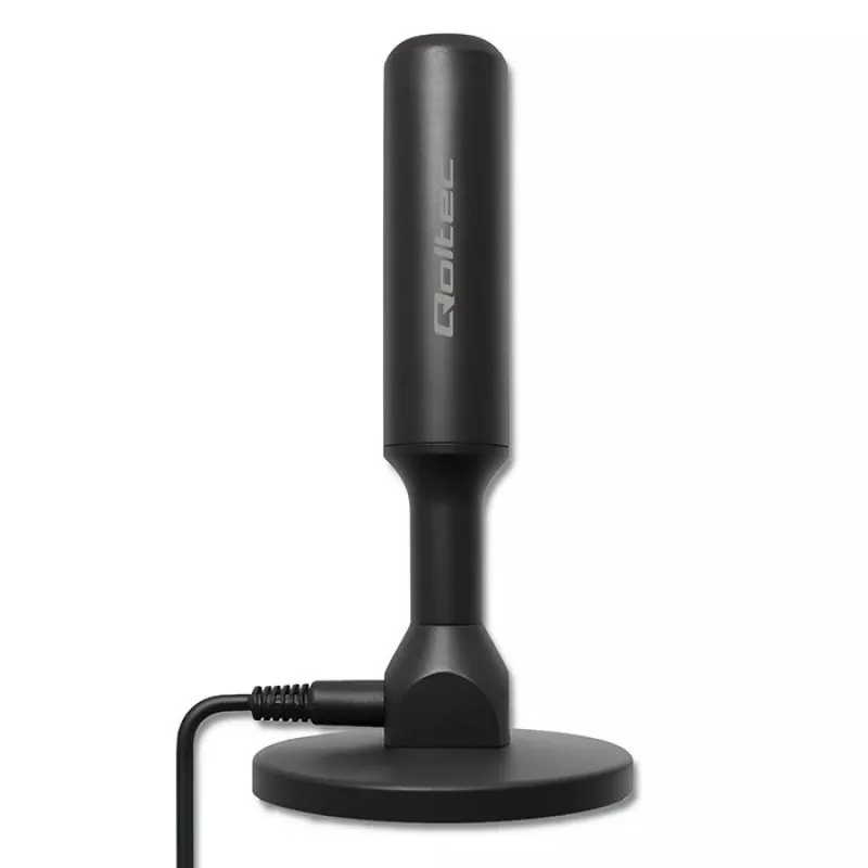 TV-antenne QOLTEC DVB-T2 28 dBi met signaalversterker, binnen-/buitenontvangst