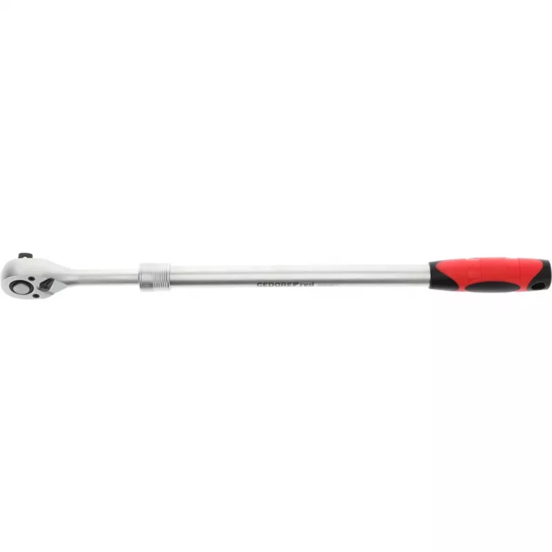 Gedore red R60010027 2K telescopische omschakelbare ratelsleutel 1/2 inch, rood