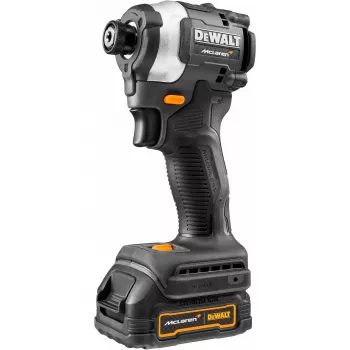 Accu-slagschroevendraaier DCF85ME2GT, 18 Volt, 1/4 inch, in McLaren-design grijs/zwart, 2x POWERSTACK Li-Ion-accu 1,7 Ah, in T STAK koffer