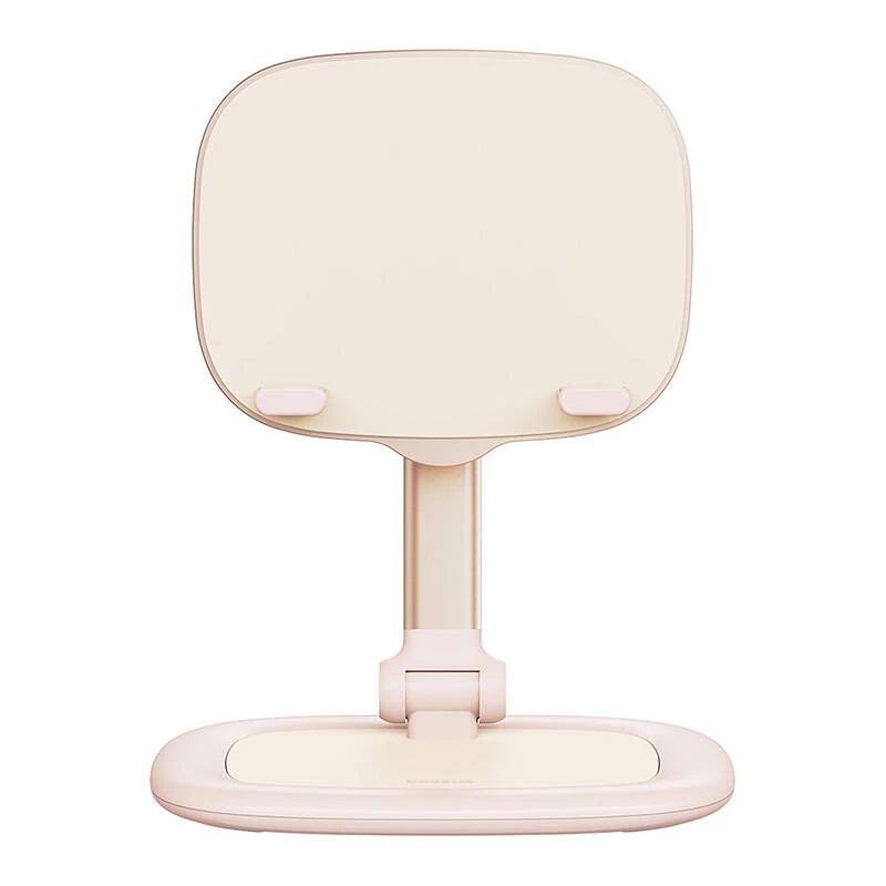 Tablet- en telefoonstandaard Baseus Seashell Series roze – in hoogte verstelbaar, licht
