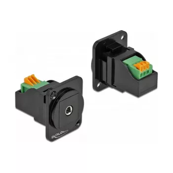 D-Type module 3,5 mm 3-polige stereojackbus naar klemmenstrook DeLOCK 86732