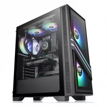 PC-behuizing Thermaltake Versa T35 TG RGB midi tower zwart