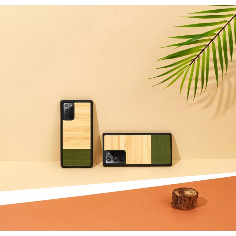 Beschermhoes Man and Wood Galaxy Note 20 — bamboebos zwart