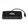 OWC Thunderbolt 3 Mini-dockingstation, 5 poorten, ondersteunt twee 4K-displays, Gigabit-ethernetaansluiting, geïntegreerde kabel