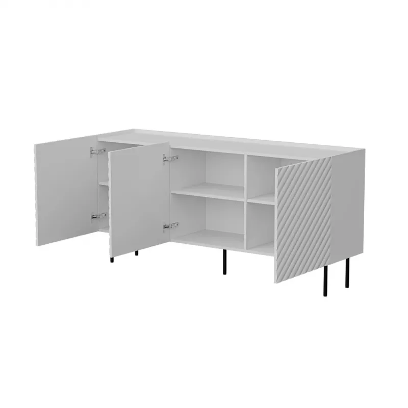 Ladekast Cama Meble LUCCA 3D 165x40x80 cm, wit, spaanplaat corpus